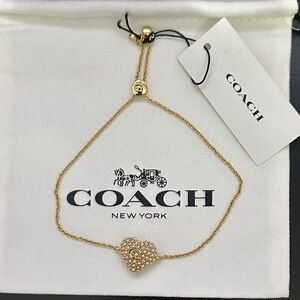 Coach Gold Heart Charm Bracelet